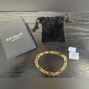 Macy’s Men’s Figaro Link Bracelet - 8.5 Inches - W/box and tags